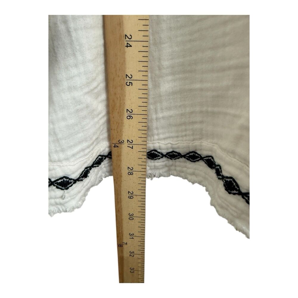 Johnny Was Embroidered Tunic Top Cotton Belvedere Gauze Boho Indie Hippie Summer - Picture 6 of 9